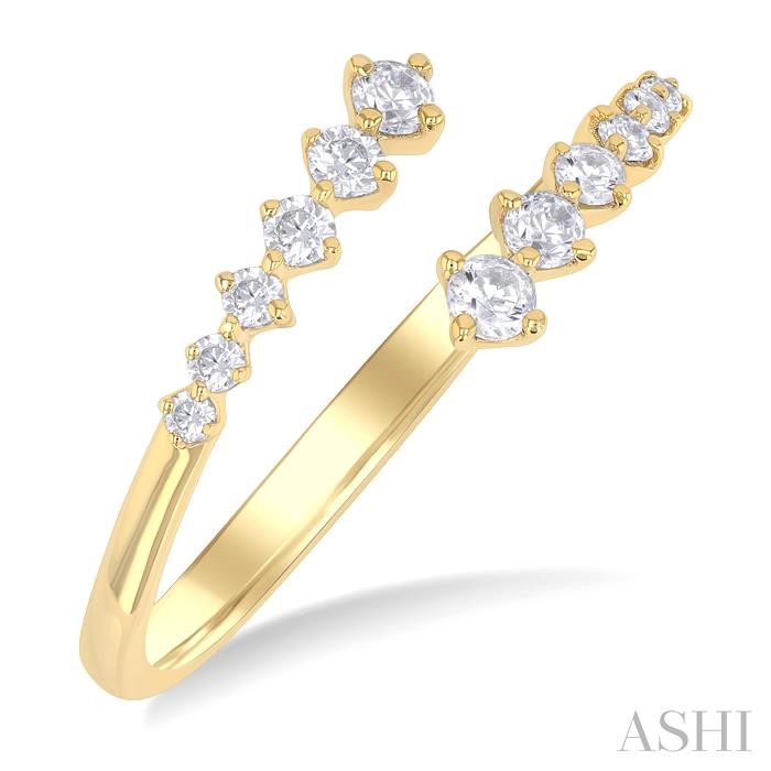 Graduated Diamond Fashion Open Ring