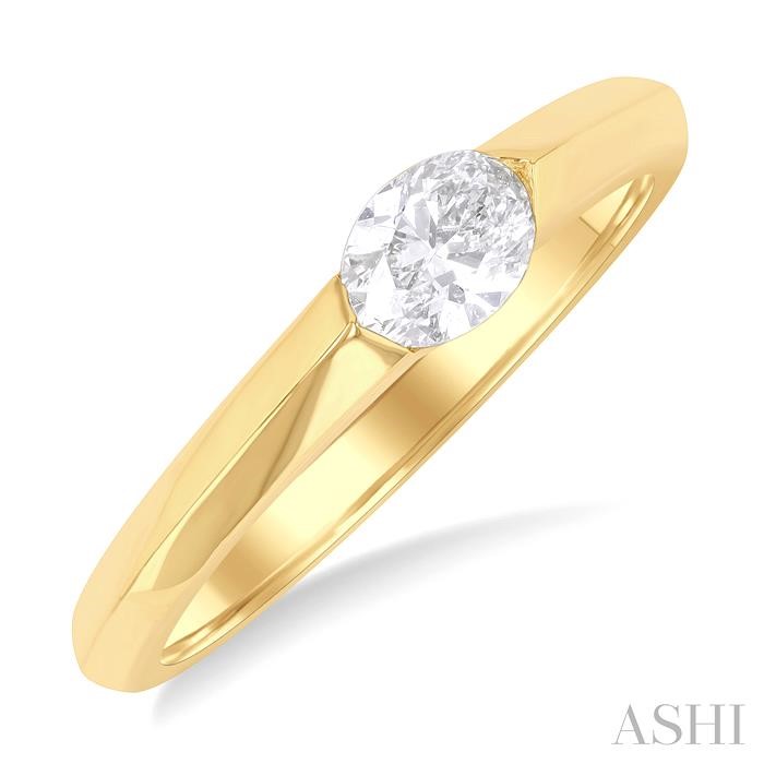 Oval Shape East-West Diamond Ring