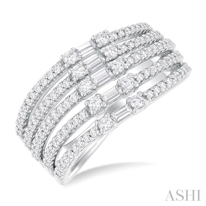 Multirow Diamond Fashion Ring