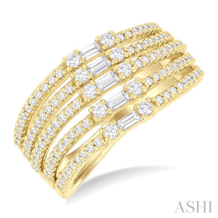 Multirow Diamond Fashion Ring