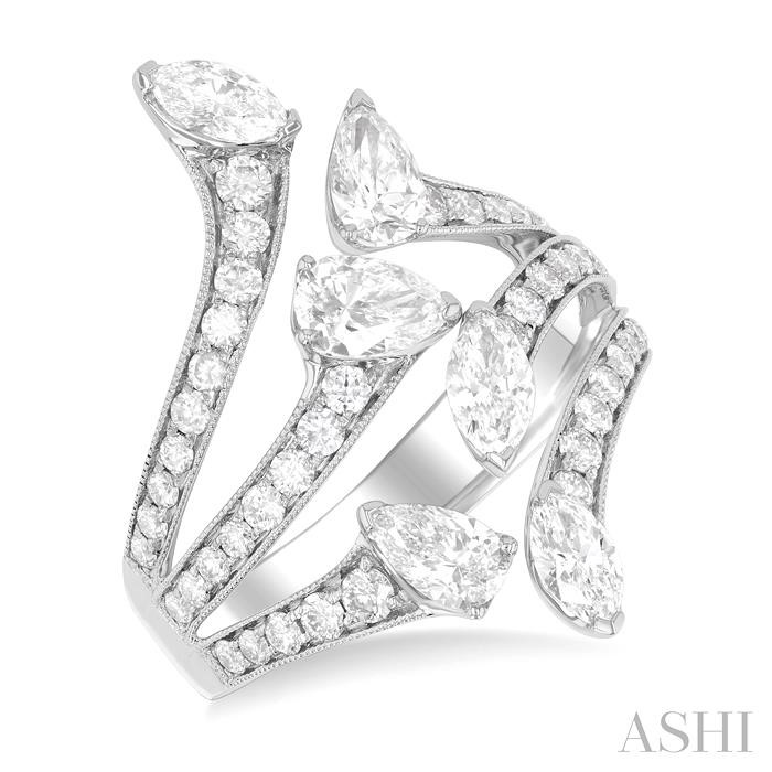 Mixed Shape Diamond Fashion Open Ring