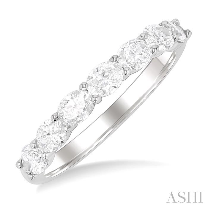 Oval Shape East-West Diamond Fashion Band