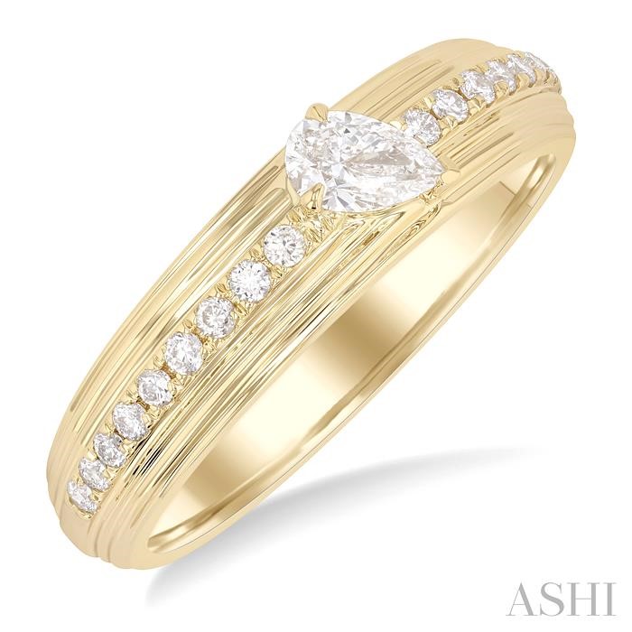 Pear Shape Diamond Fashion Band