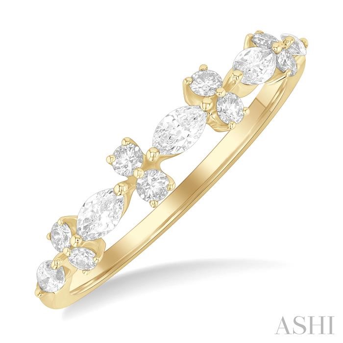 Marquise Shape Scatter Diamond Fashion Band