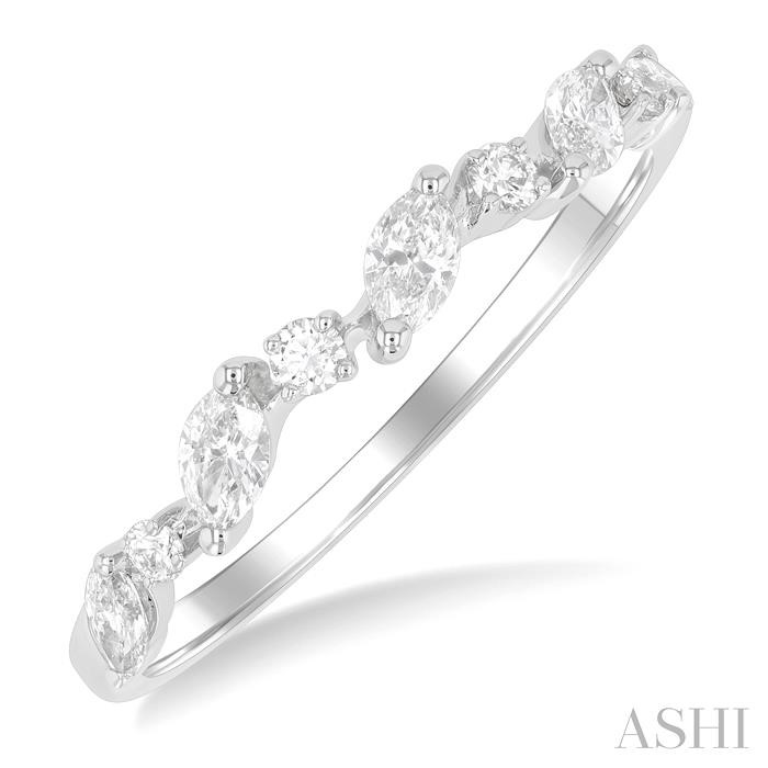 Marquise Shape Scatter Diamond Fashion Band