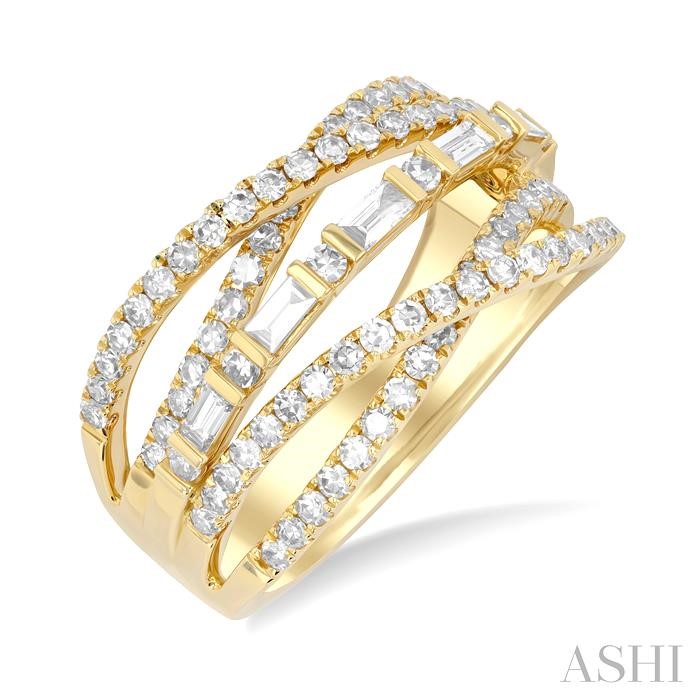 Criss Cross Diamond Fashion Ring