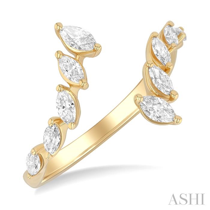 Marquise Shape Diamond Fashion Open Ring