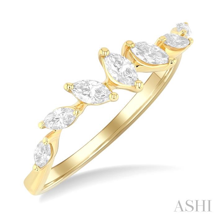 Marquise Shape Scatter Diamond Fashion Band