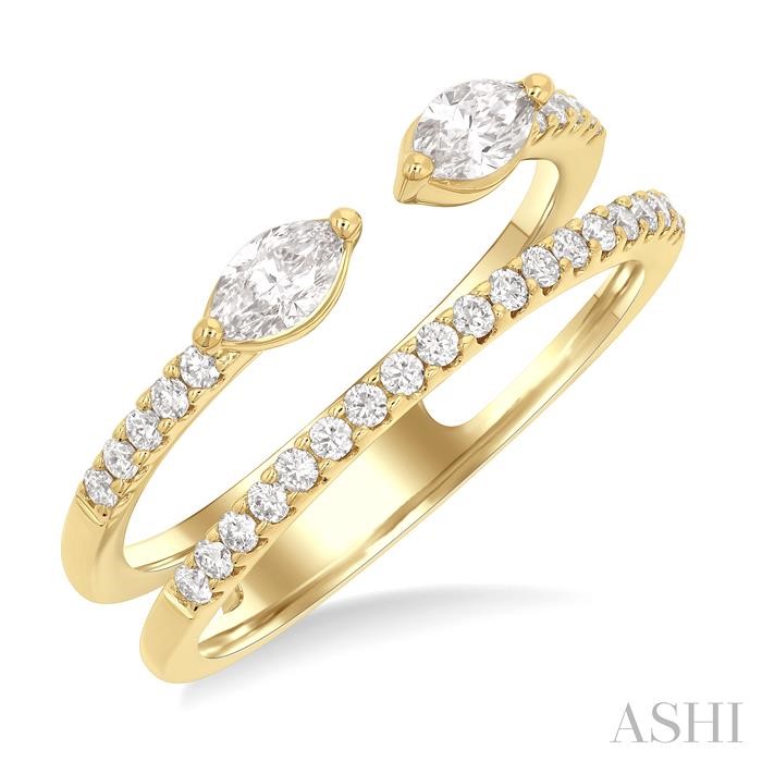 Marquise Shape Diamond Layered Fashion Ring