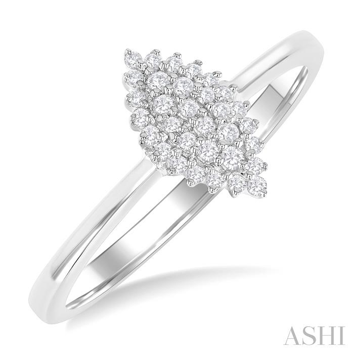 Marquise Shape Petite Cluster Diamond Ring