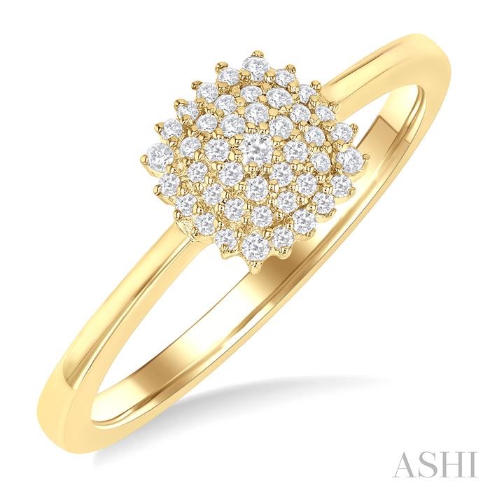 Cushion Shape Petite Cluster Diamond Ring