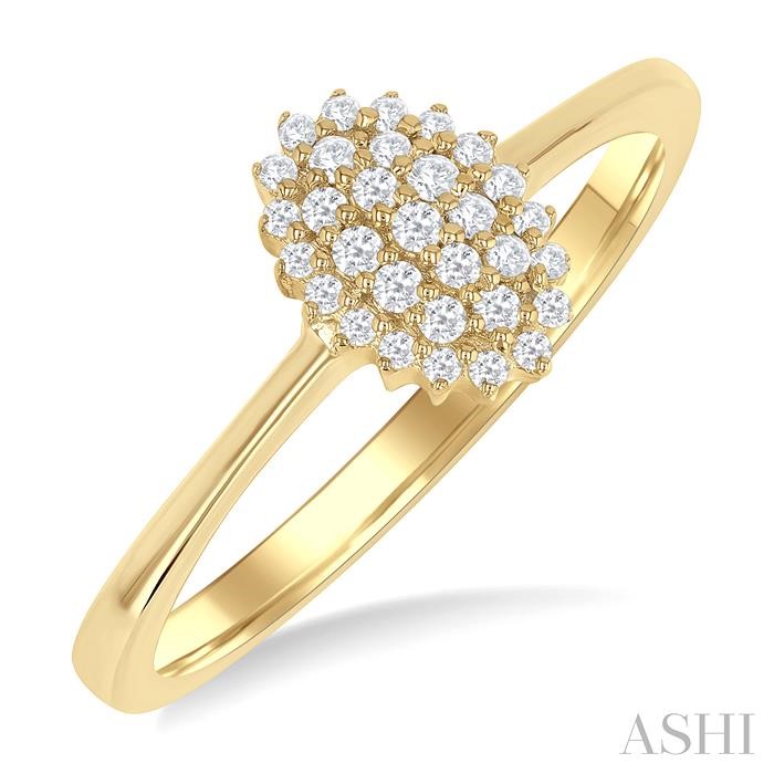 Oval Shape Petite Cluster Diamond Ring