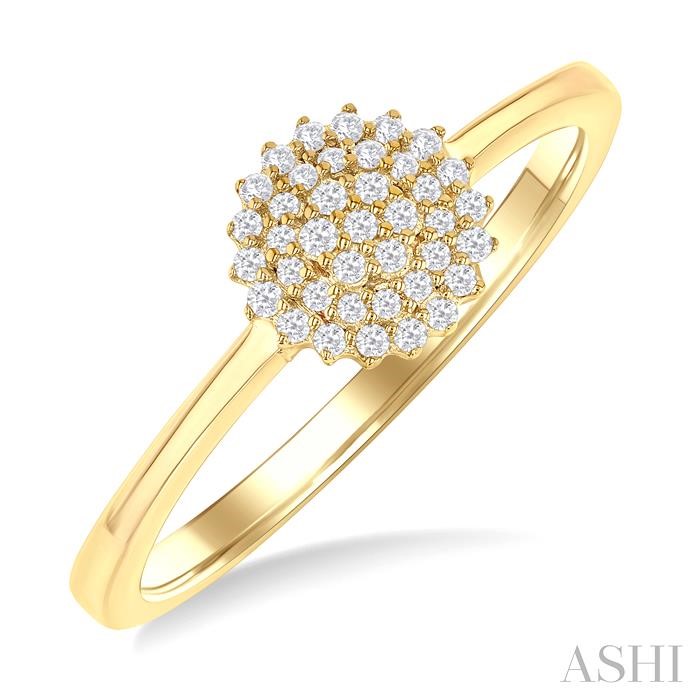 Round Shape Petite Cluster Diamond Ring