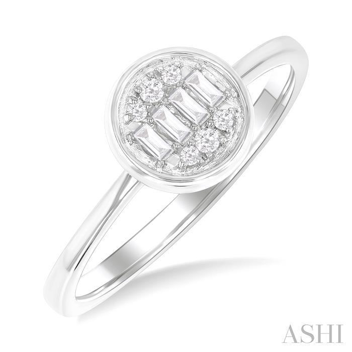 Round Shape Bezel Set Petite Fusion Diamond Ring