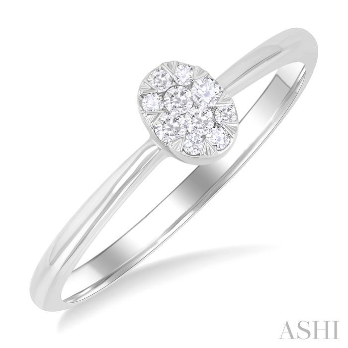 Oval Shape Lovebright Petite Diamond Ring