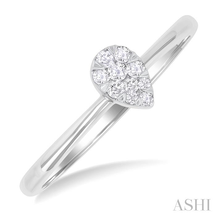 Pear Shape Lovebright Petite Diamond Ring