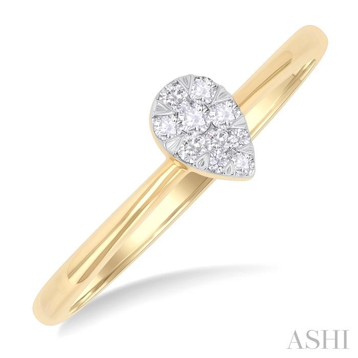 Pear Shape Lovebright Petite Diamond Ring