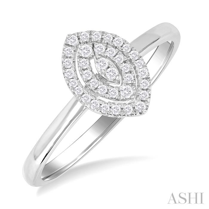 Marquise Shape Petite Halo Diamond Fashion Ring