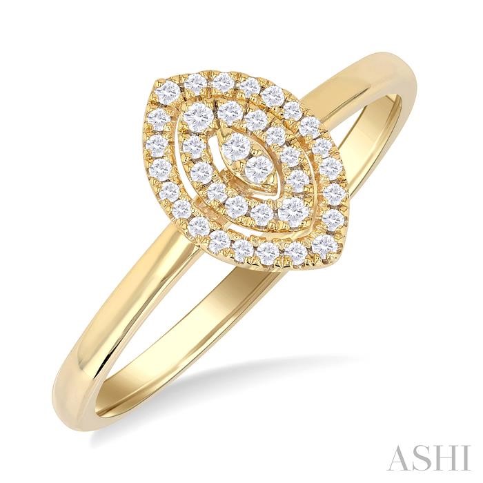 Marquise Shape Petite Halo Diamond Fashion Ring