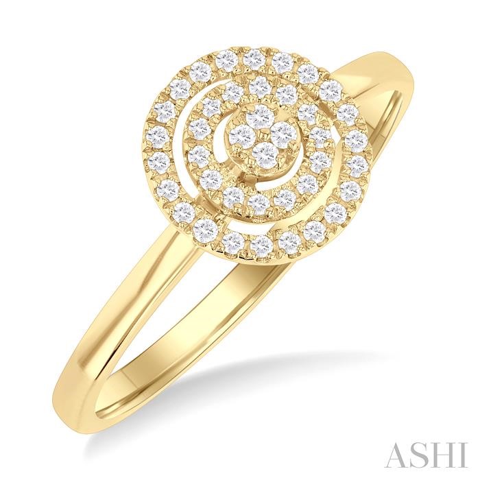 Round Shape Petite Halo Diamond Fashion Ring