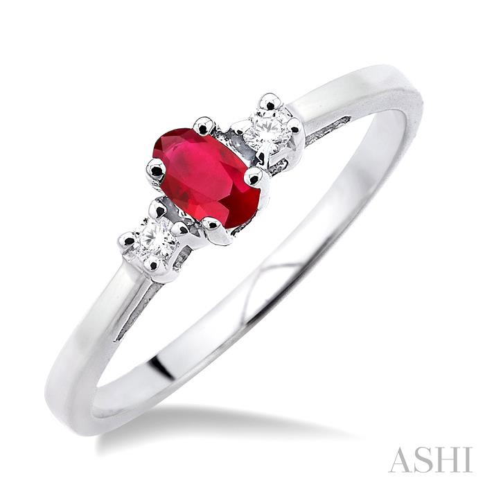 Oval Shape Gemstone & Diamond Ring