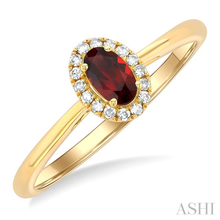 Oval Shape Gemstone & Halo Diamond Ring