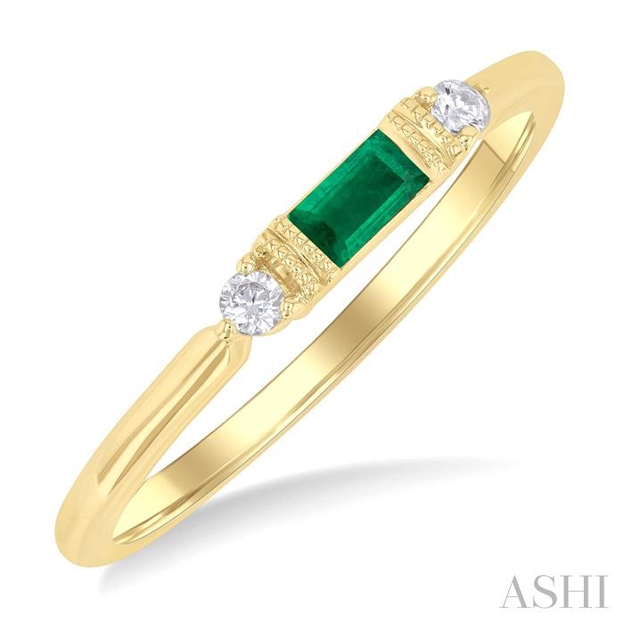 East-West Gemstone & Diamond Fashion Ring