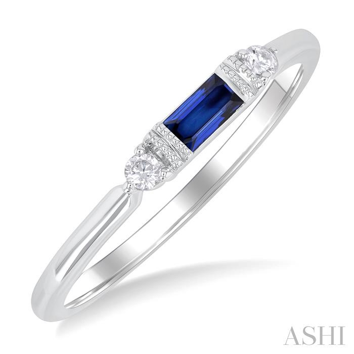 East-West Gemstone & Diamond Fashion Ring