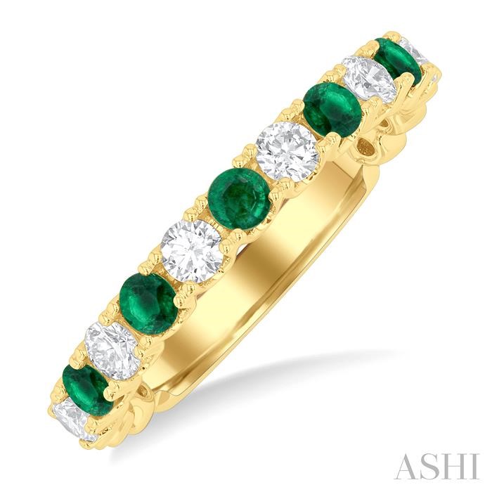 Alternate Gemstone & Diamond Wedding Band