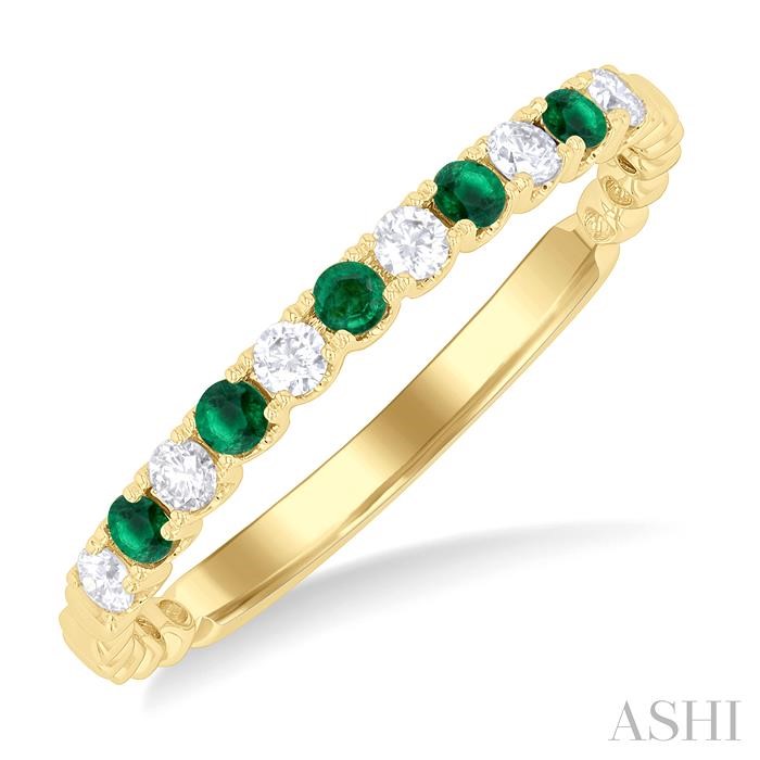 Alternate Gemstone & Diamond Wedding Band