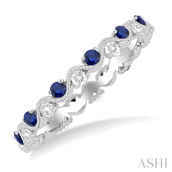 Eternity Alternate Gemstone & Diamond Band