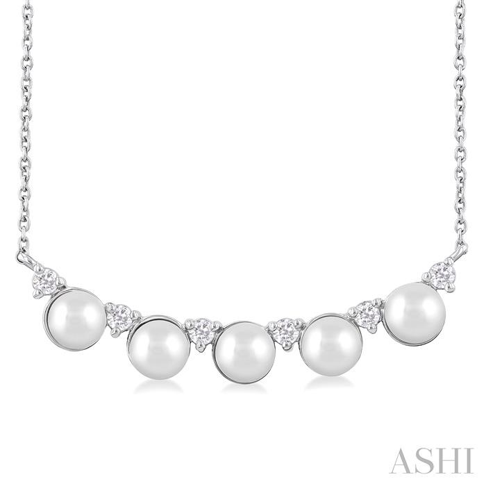 PEARL & DIAMOND SMILE NECKLACE