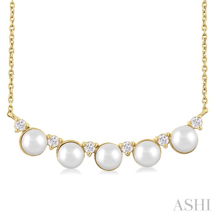 PEARL & DIAMOND SMILE NECKLACE