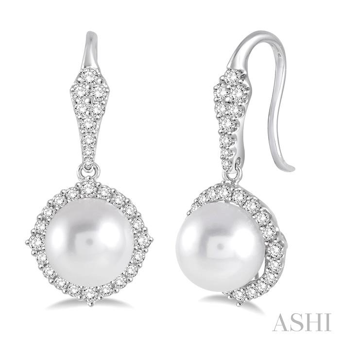 PEARL & HALO DIAMOND EARRINGS