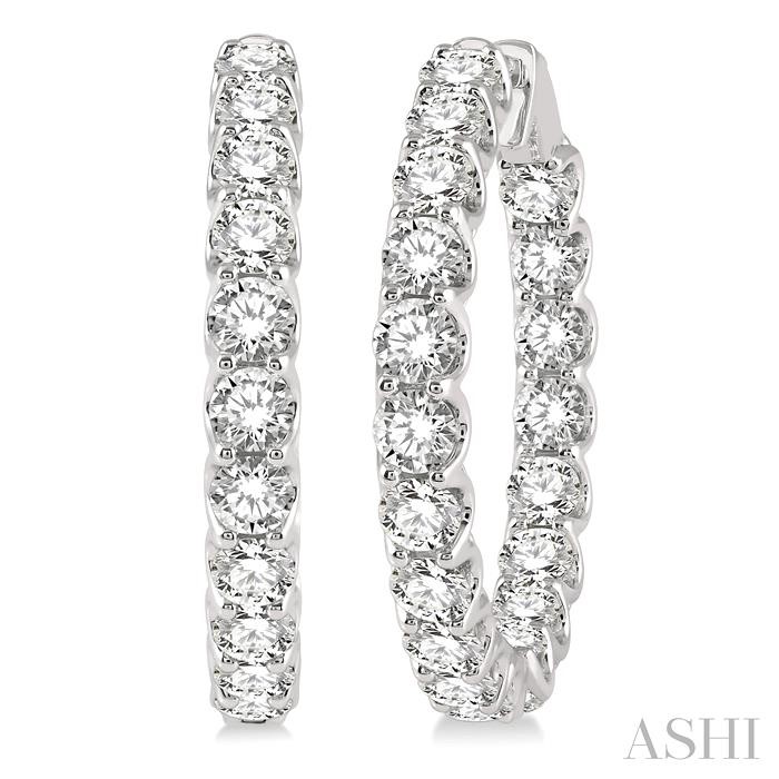 Inside-Out Diamond Round Hoop Earrings