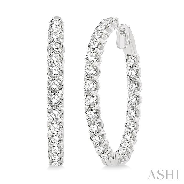 Inside-Out Diamond Round Hoop Earrings