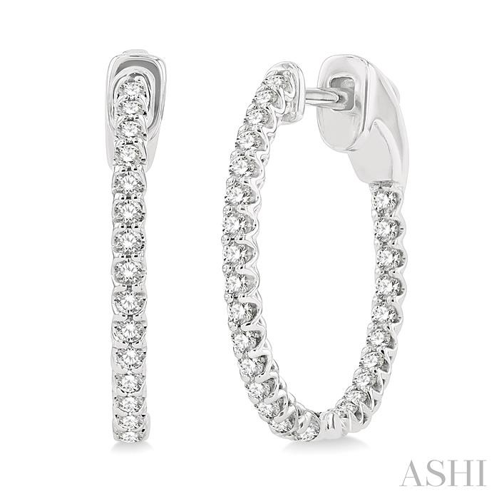 Inside-Out Diamond Round Hoop Earrings