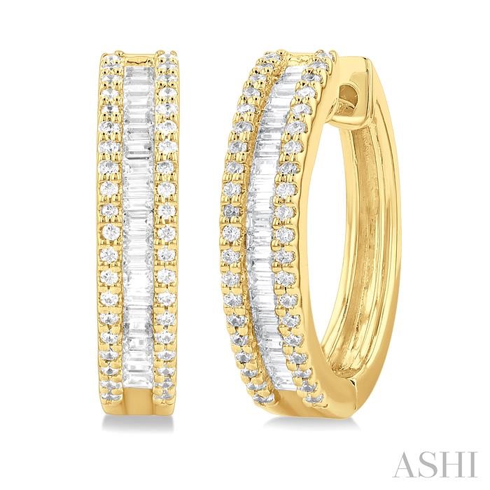 BAGUETTE DIAMOND HOOP EARRINGS