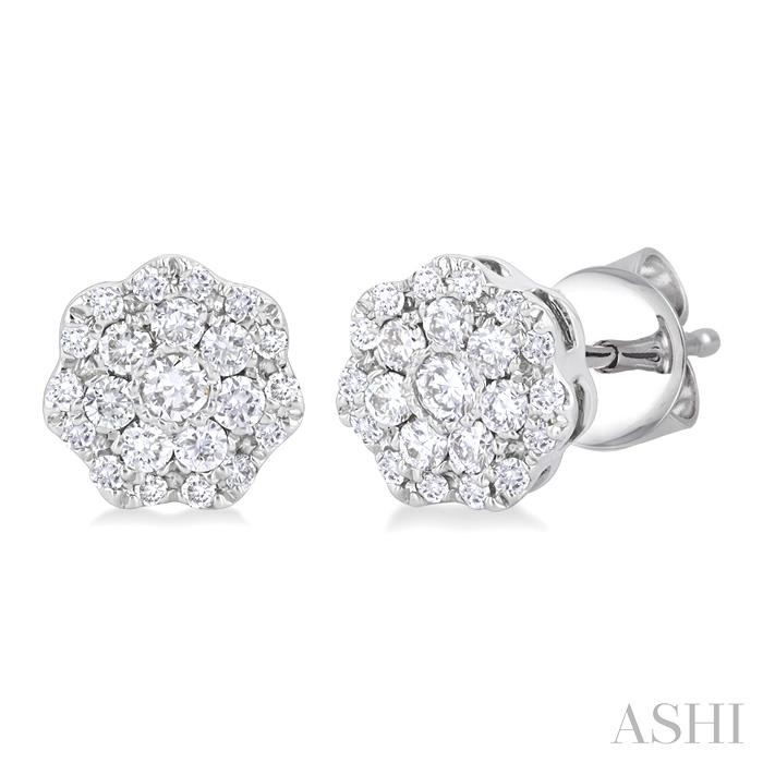 FLOWER DIAMOND FASHION EARRINGS