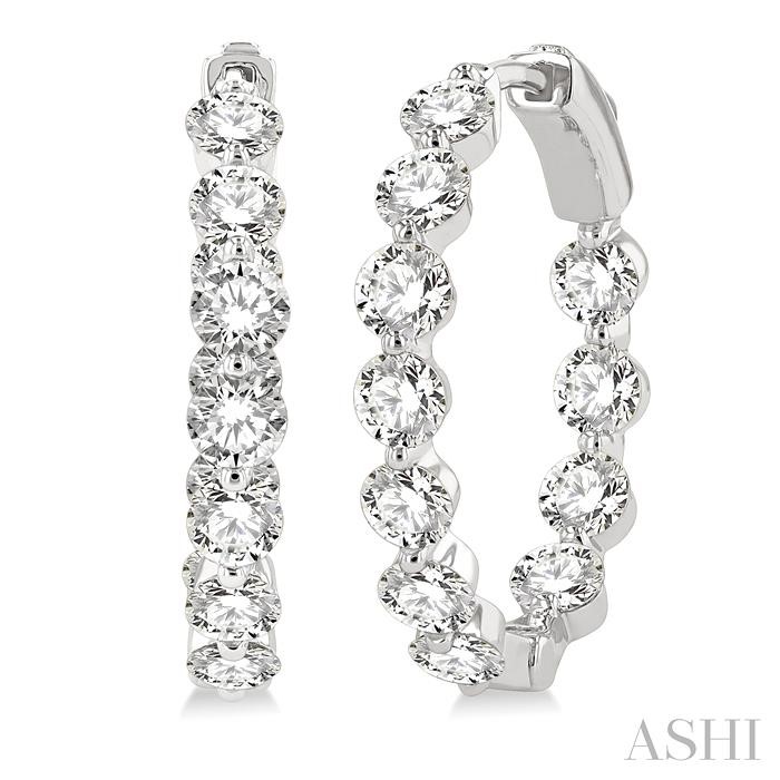 Inside-Out Diamond Round Hoop Earrings