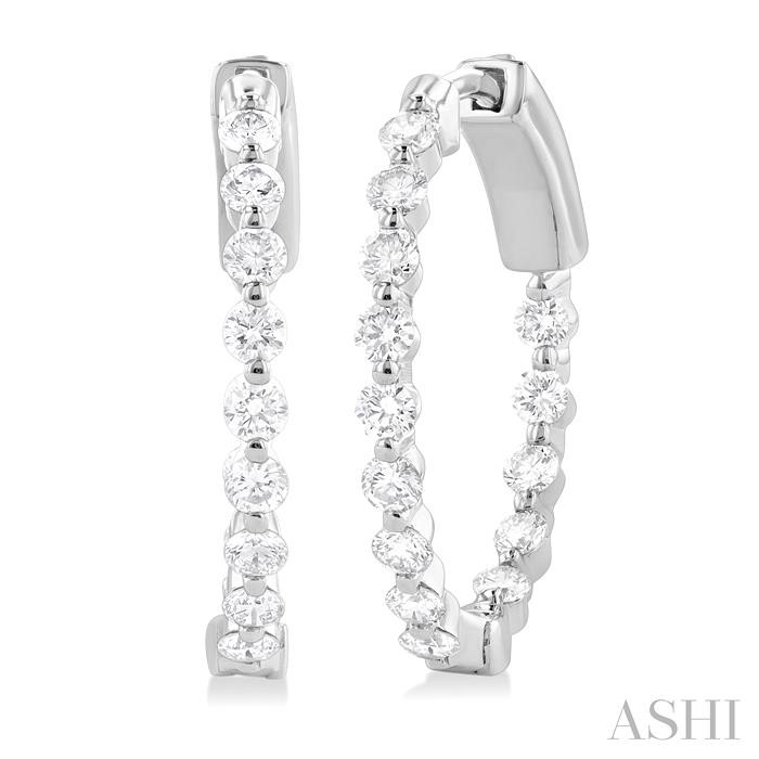 Inside-Out Diamond Round Hoop Earrings