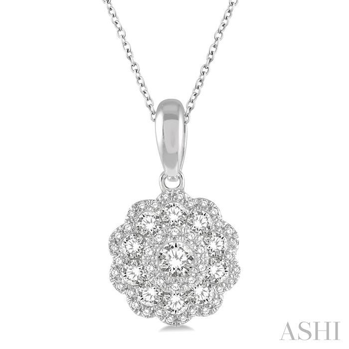 FLOWER DIAMOND FASHION PENDANT