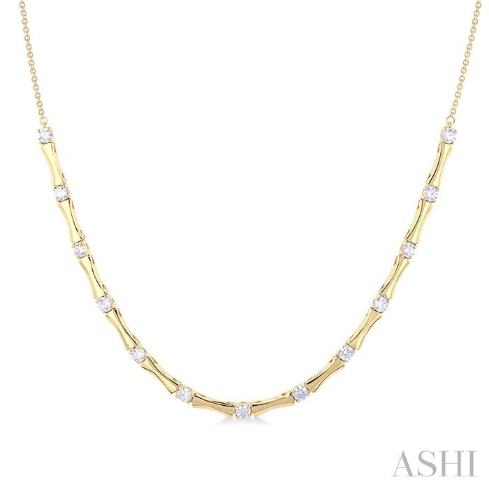 HALFWAY DIAMOND FASHION BAMBOO NECKLACE