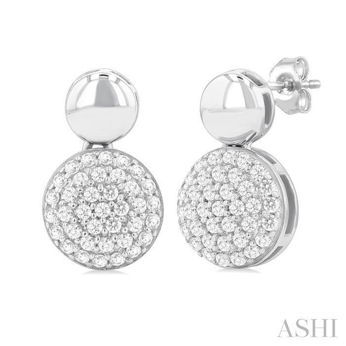 ROUND SHAPE DIAMOND FASHION EARRINGS