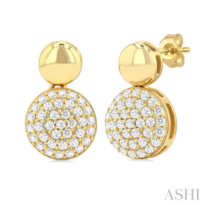 ROUND SHAPE DIAMOND FASHION EARRINGS