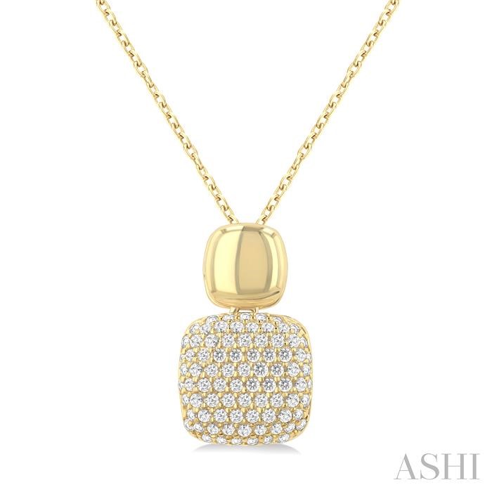 CUSHION SHAPE DIAMOND FASHION PENDANT