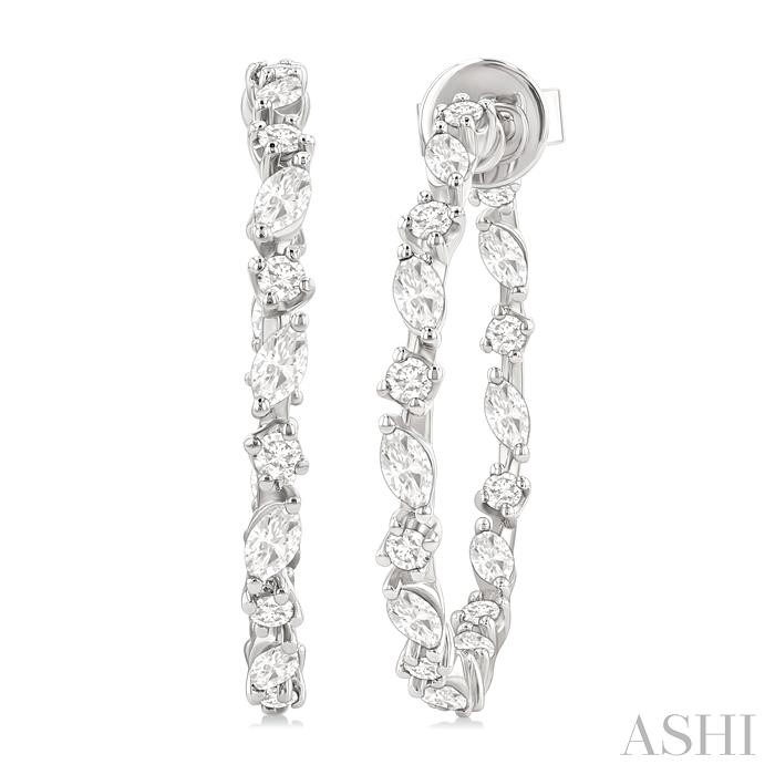 Diamond Fashion Hoop Earrings