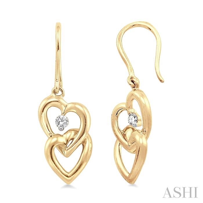 Twin Heart Shape Diamond Fashion Earrings