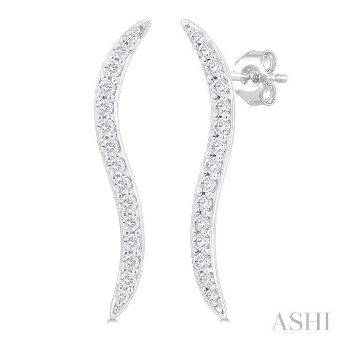 WAVE DIAMOND FASHION EARRINGS