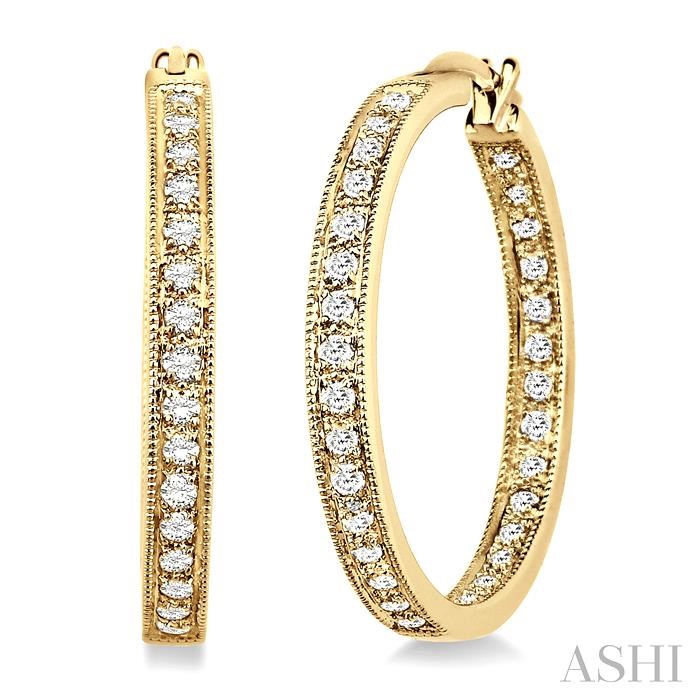 INSIDE-OUT DIAMOND HOOP EARRINGS